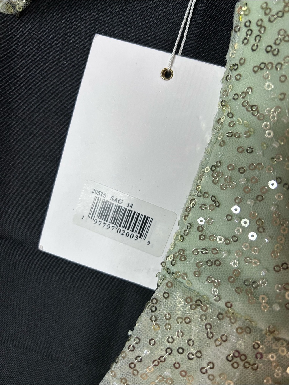 Mac Duggal 20515 NWT Women's Off the Shoulder Sequin Gown - Picture 9 of 9